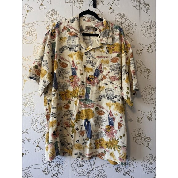Tori Richard Shirt Hawaiian Men’s XXL 2XL Cocktail Martini Dominoes Rayon USA - Picture 1 of 5